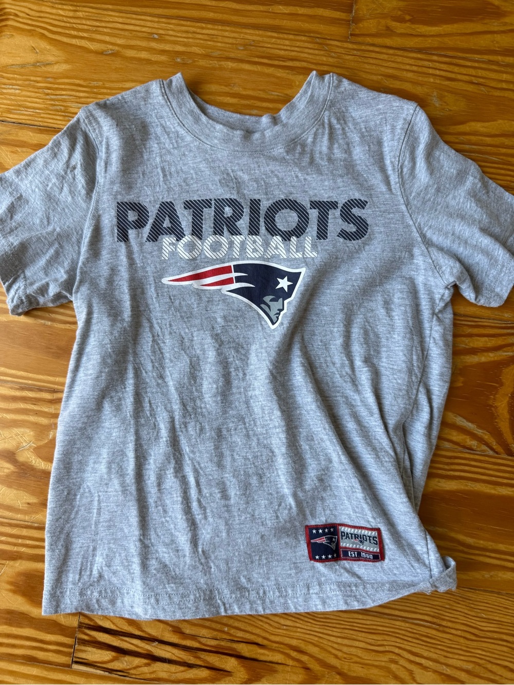 New England Patriots Kids Gray Short-Sleeve Tee